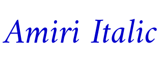 Amiri Italic font